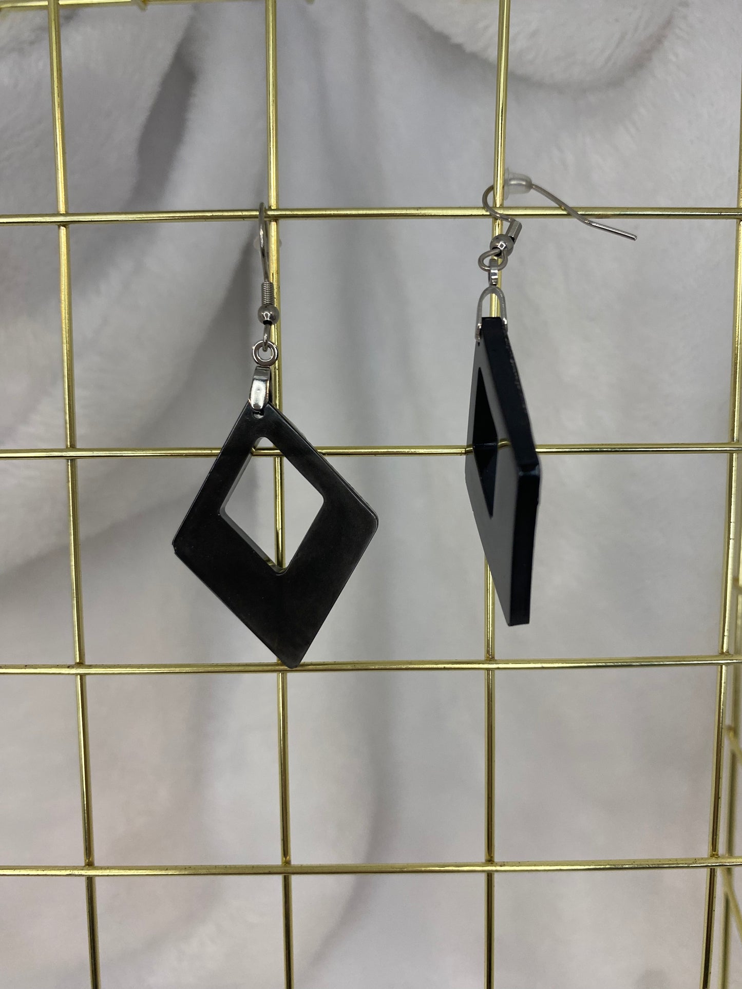 Black Resin Earrings