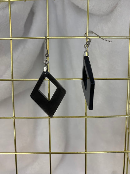 Black Resin Earrings