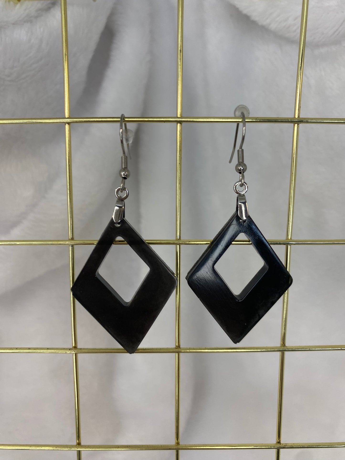 Black Resin Earrings