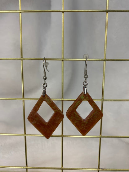 Brown with hints of Green Earrings