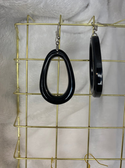 Black Resin Earrings