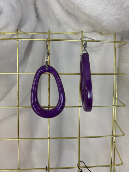 Purple Resin Earrings