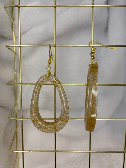 Gold Holographic Glitter Earrings