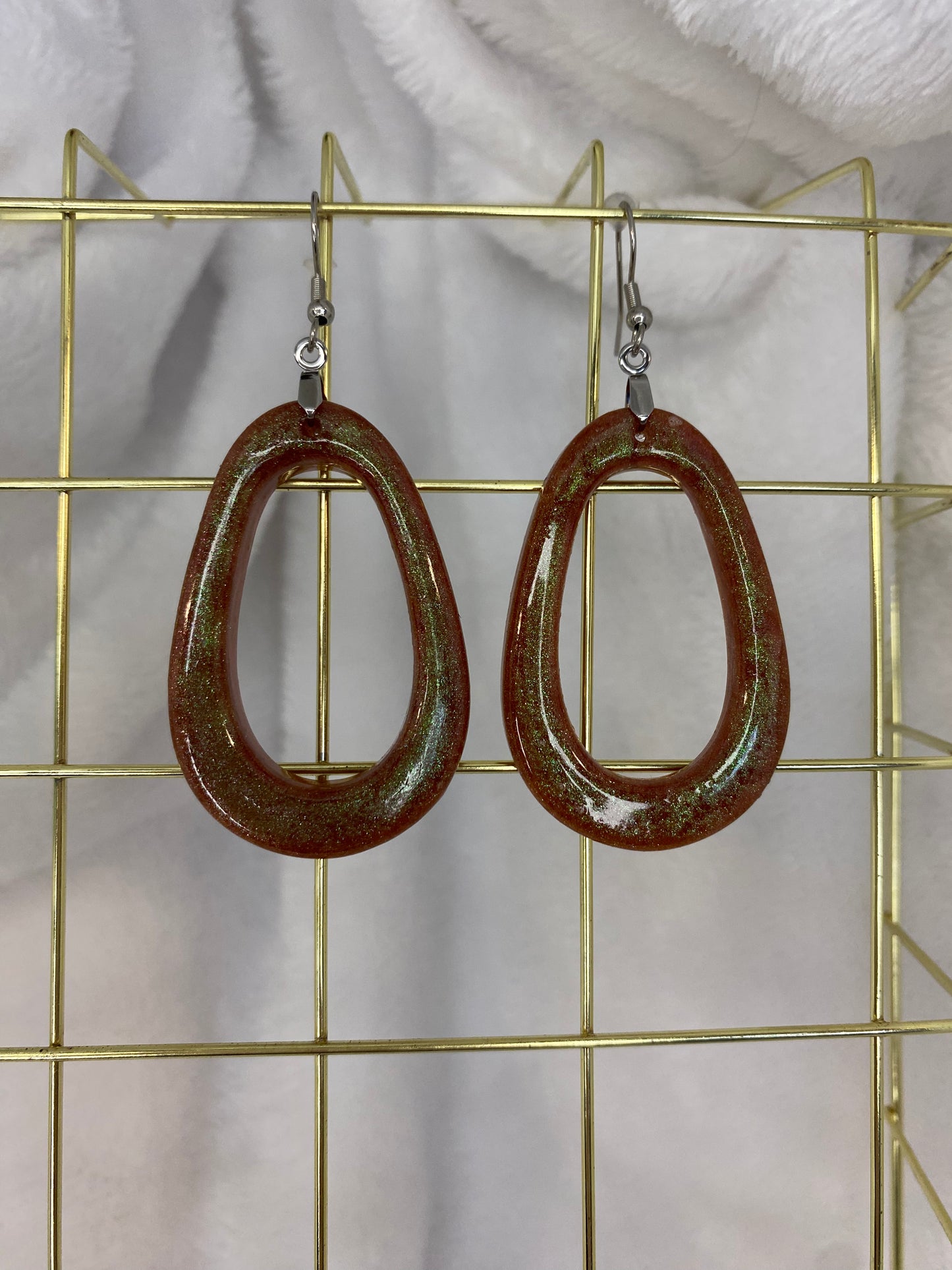 Brown with hints of Green Earrings