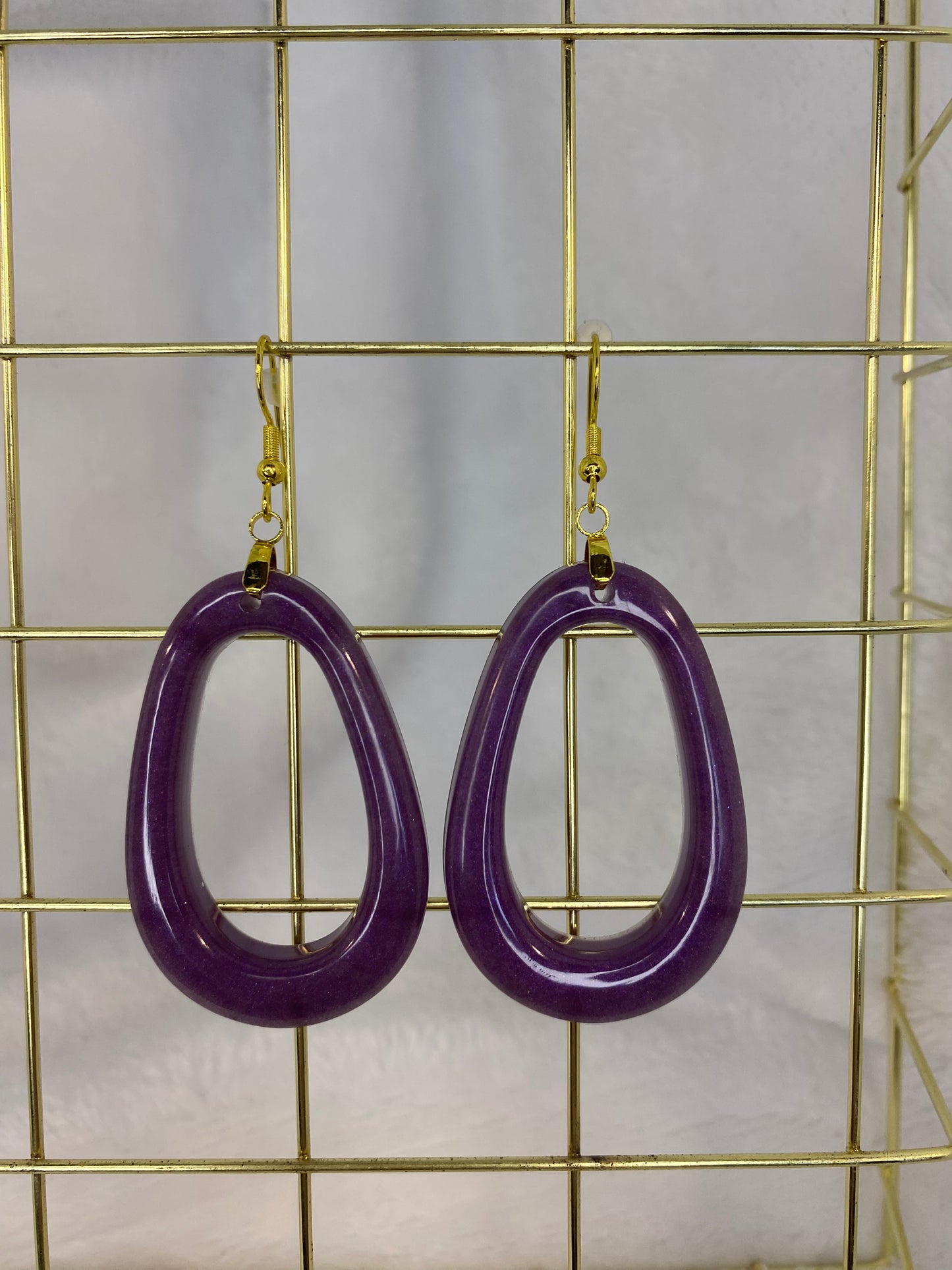 Purple Resin Earrings