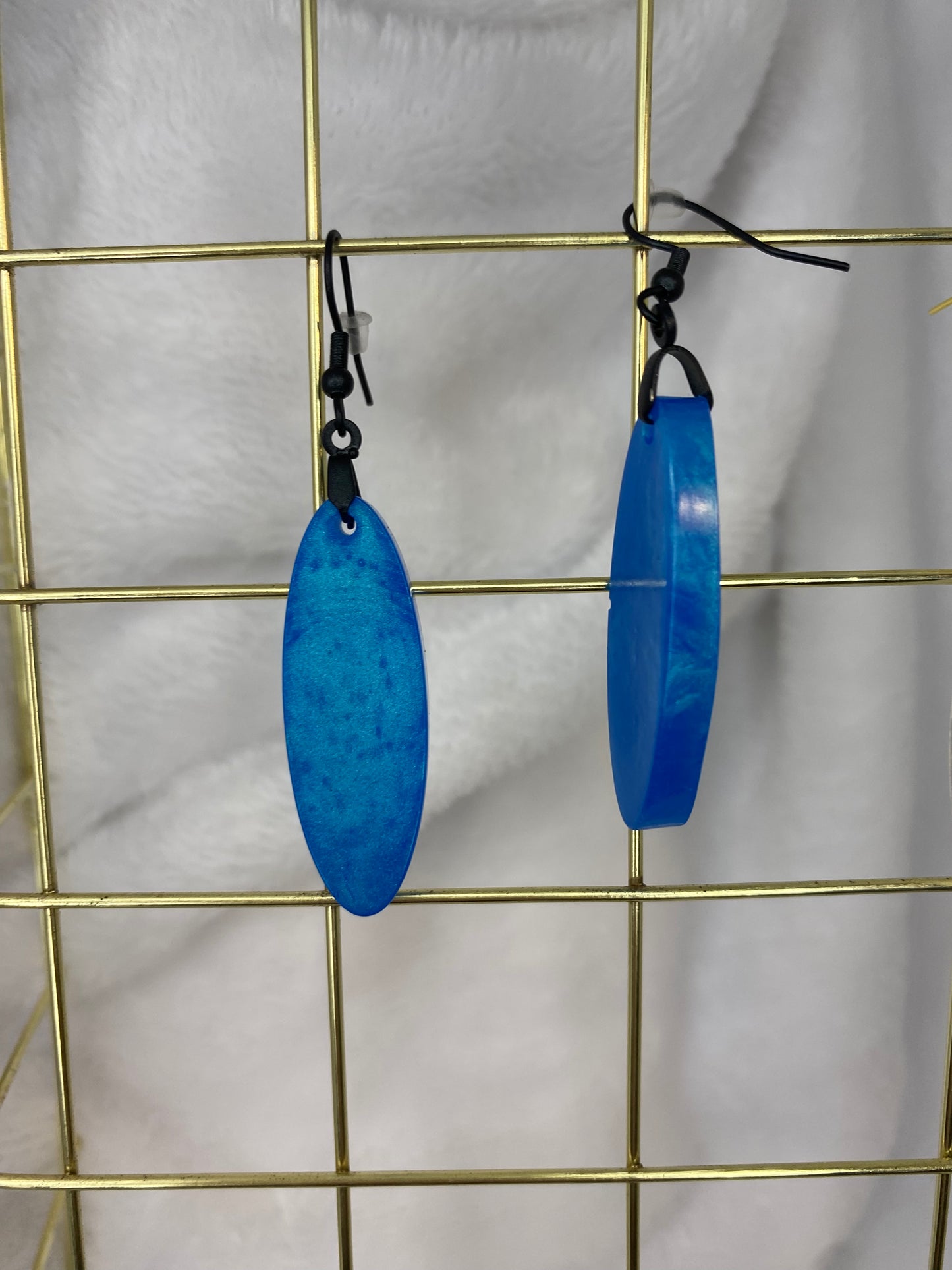 Sky Blue Oval Earrings