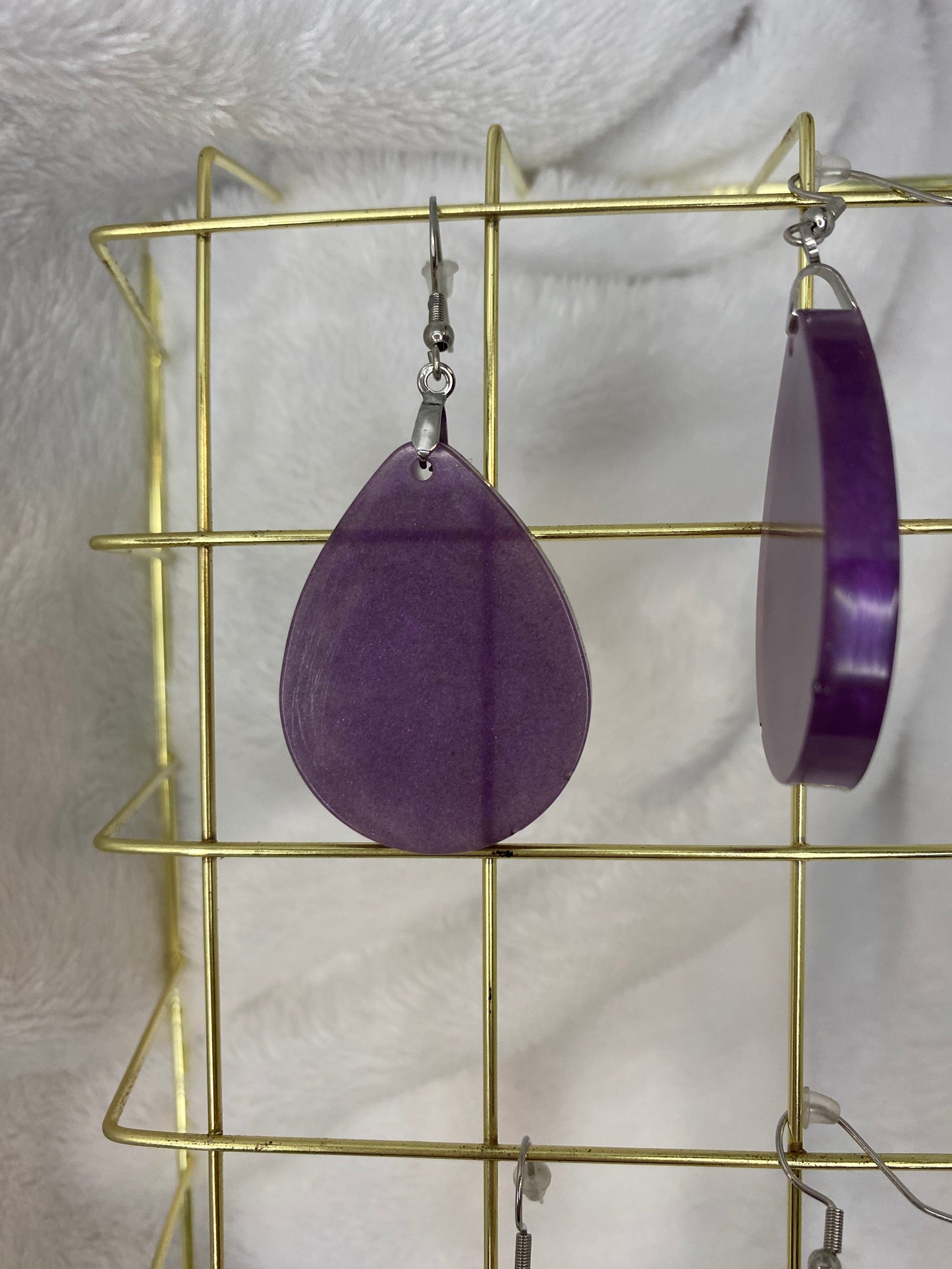 Purple Resin Earrings