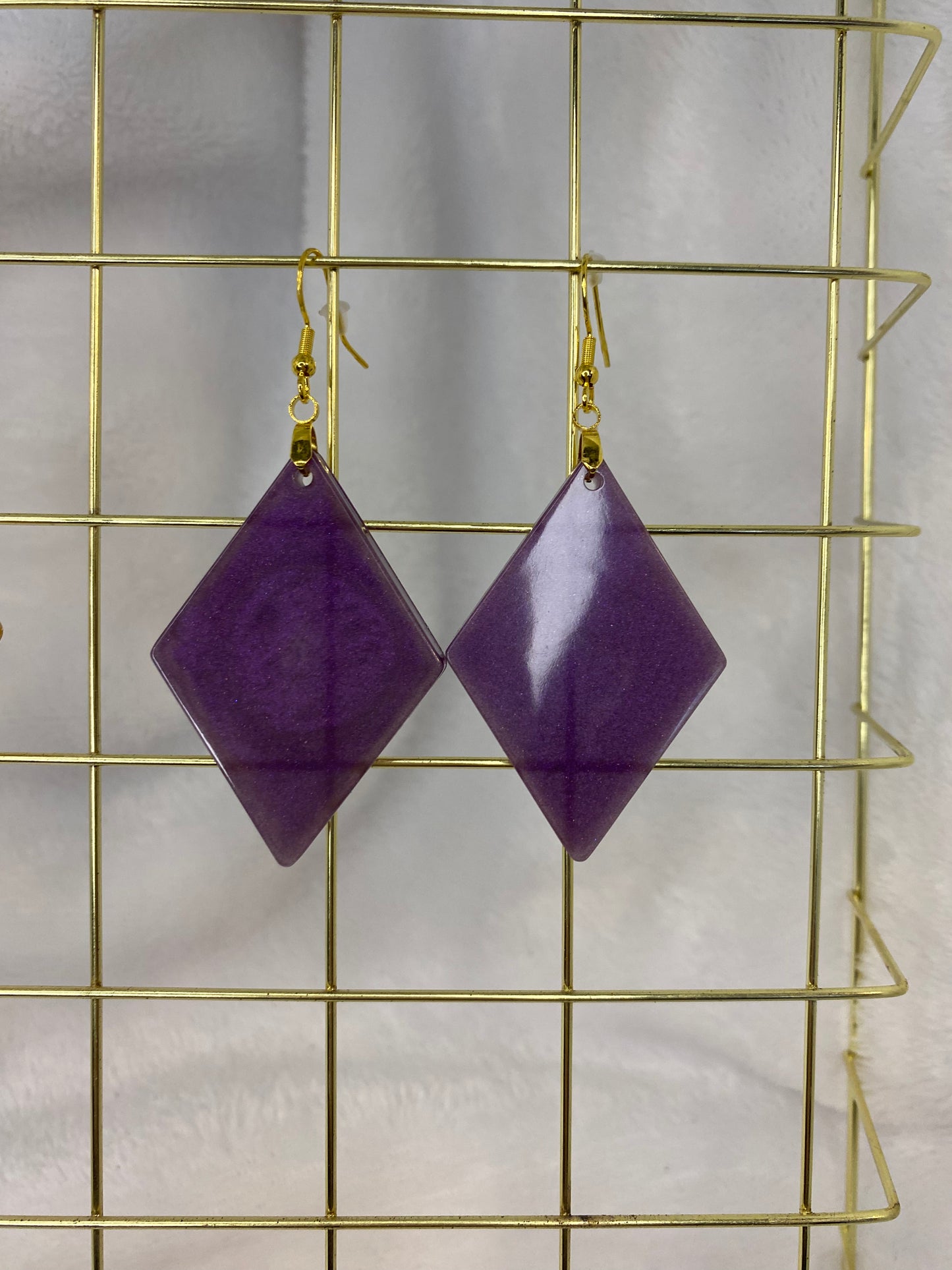 Purple Resin Earrings