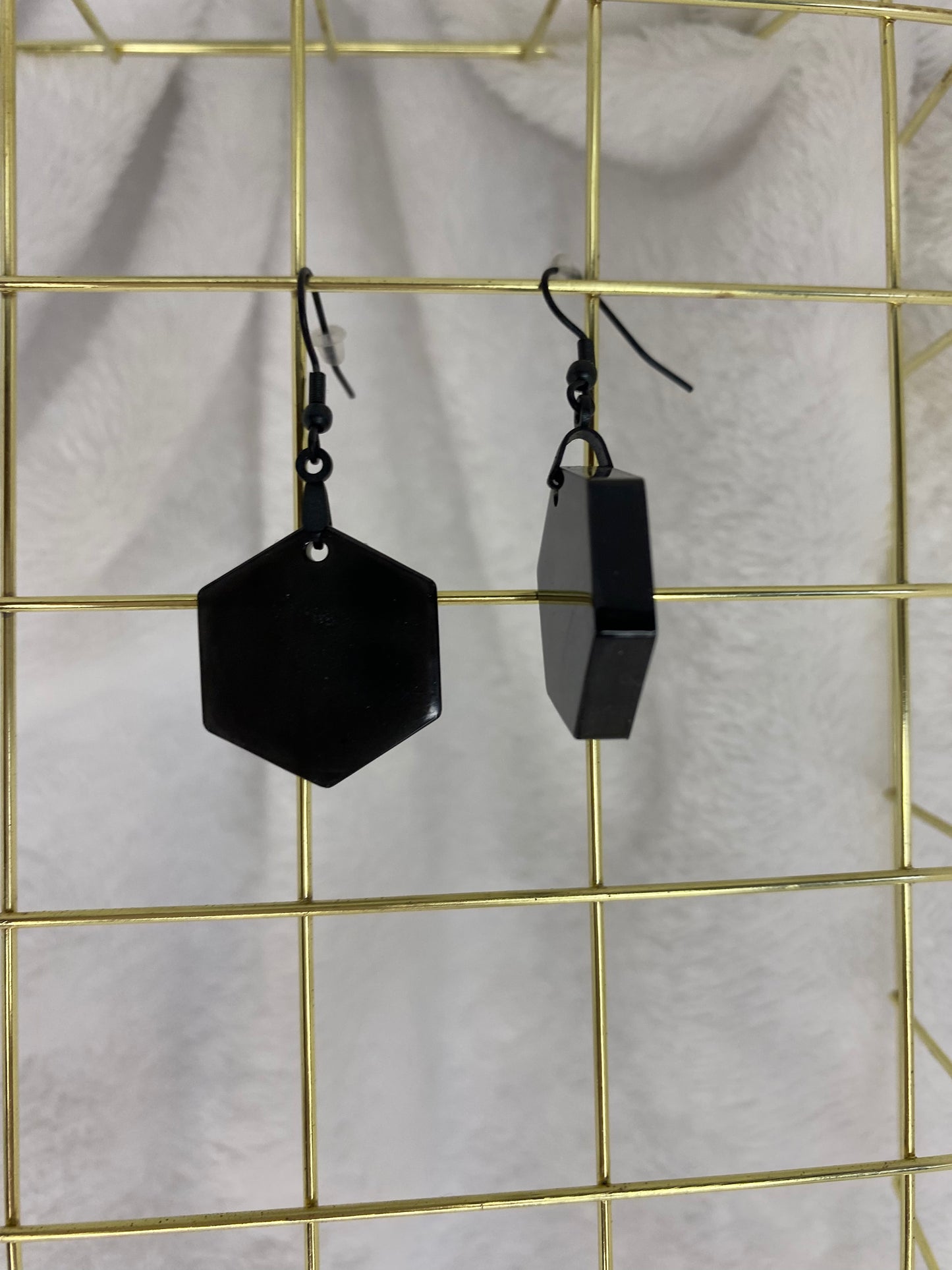 Black Resin Earrings