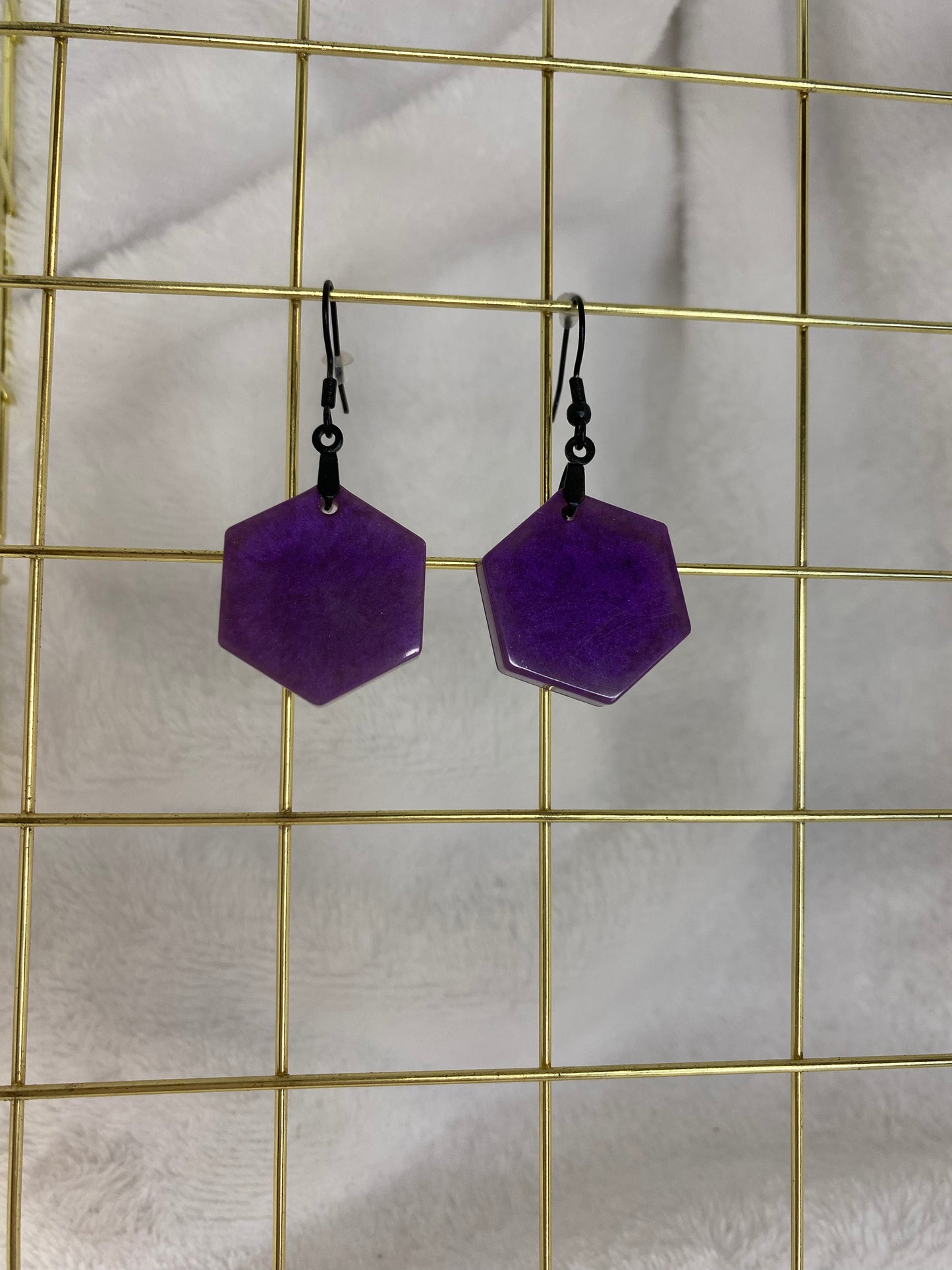 Purple Resin Earrings