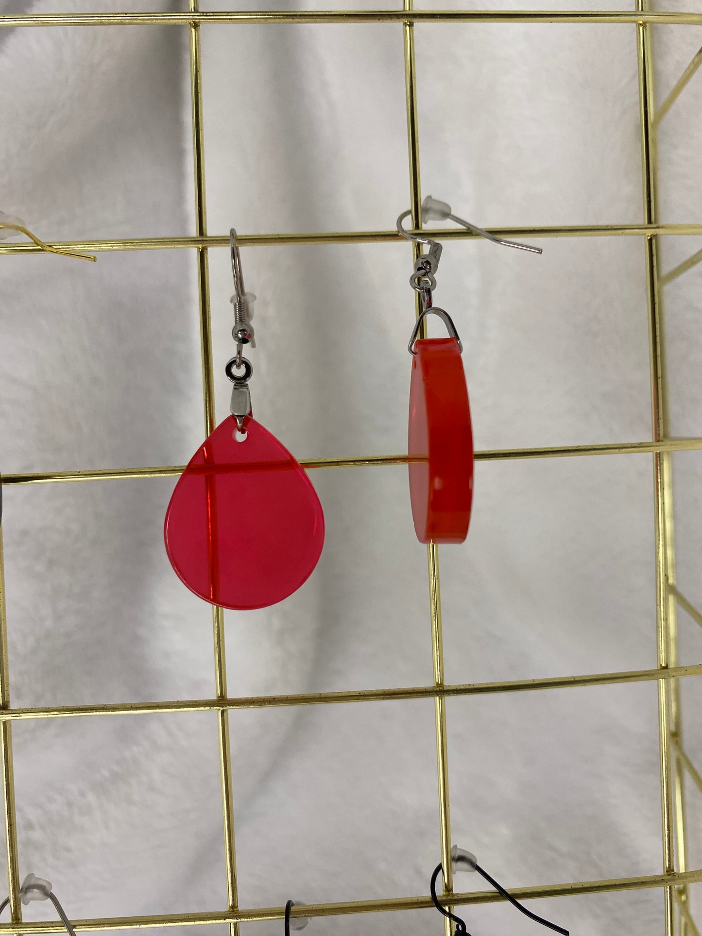 Crimson/Red Teardrop Earrings