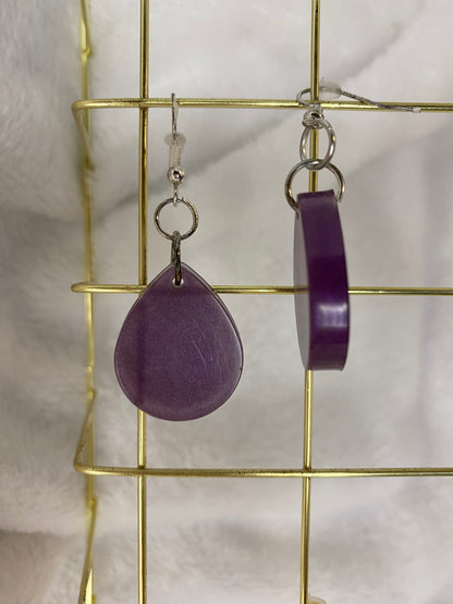 Purple Resin Earrings