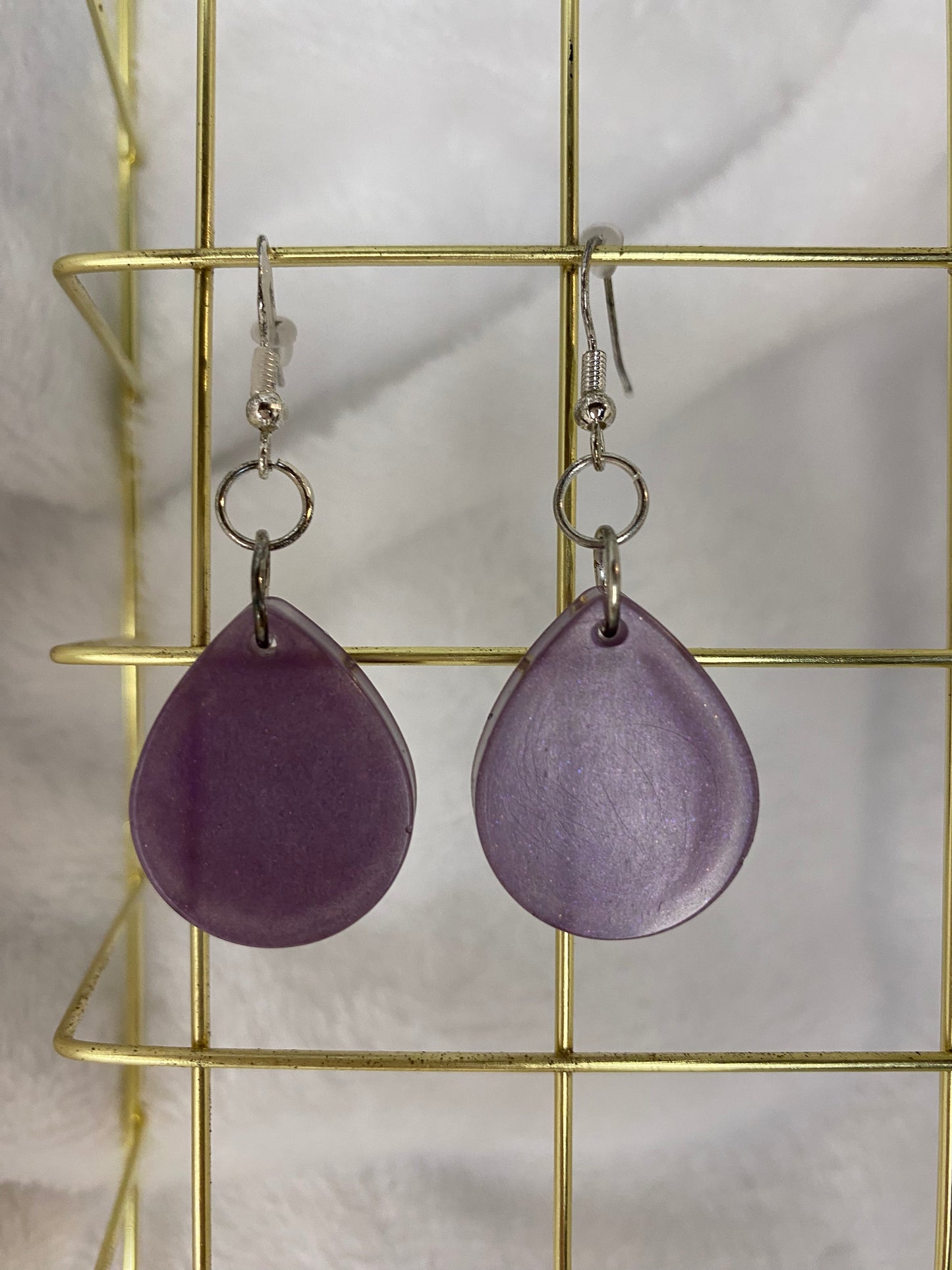 Purple Resin Earrings