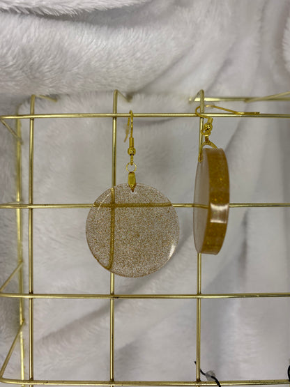 Gold Holographic Glitter Earrings