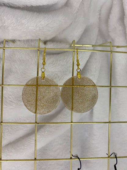 Gold Holographic Glitter Earrings