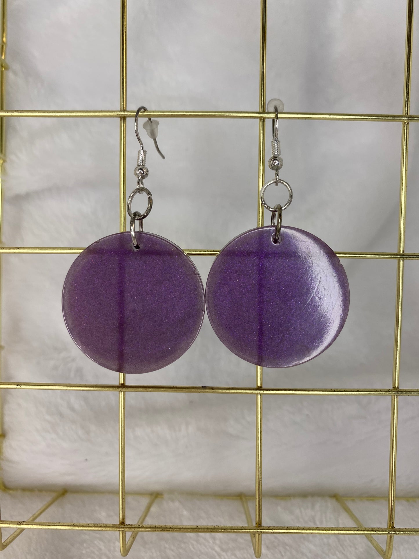 Purple Resin Earrings