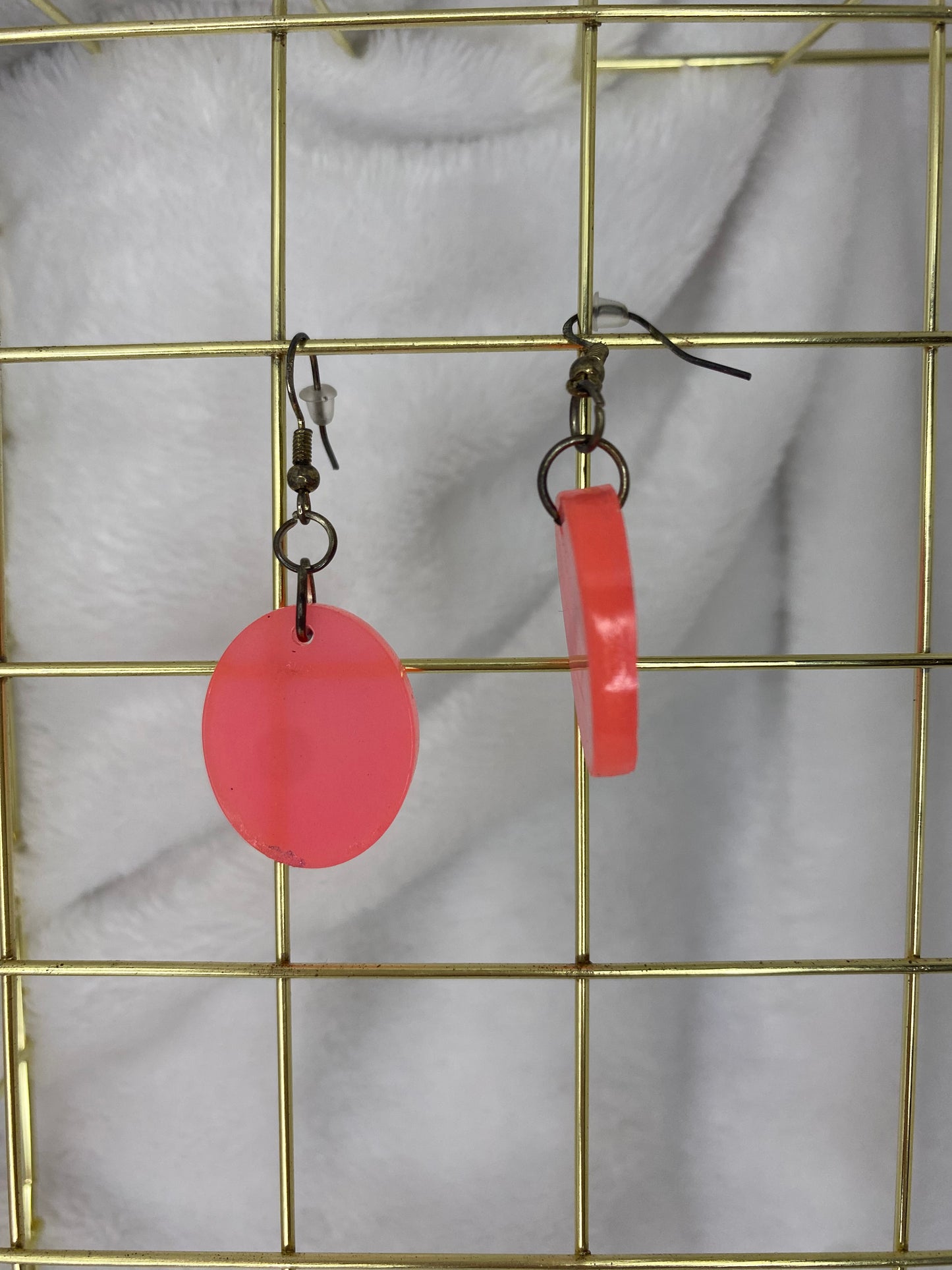 Peach/Light Pink Mini Oval Earrings