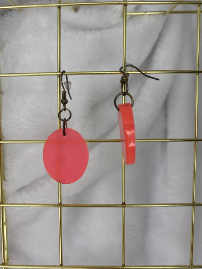 Peach/Light Pink Mini Oval Earrings