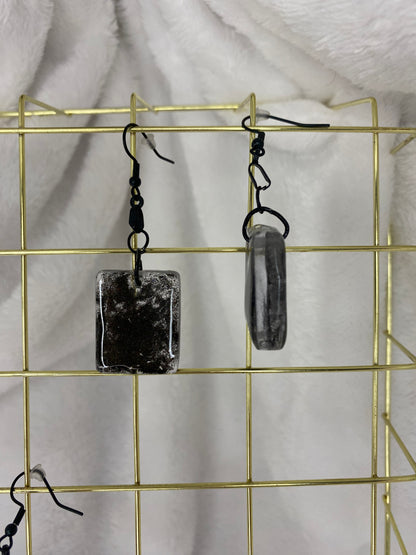 Holographic Glitter Earrings Rectangle Shaped
