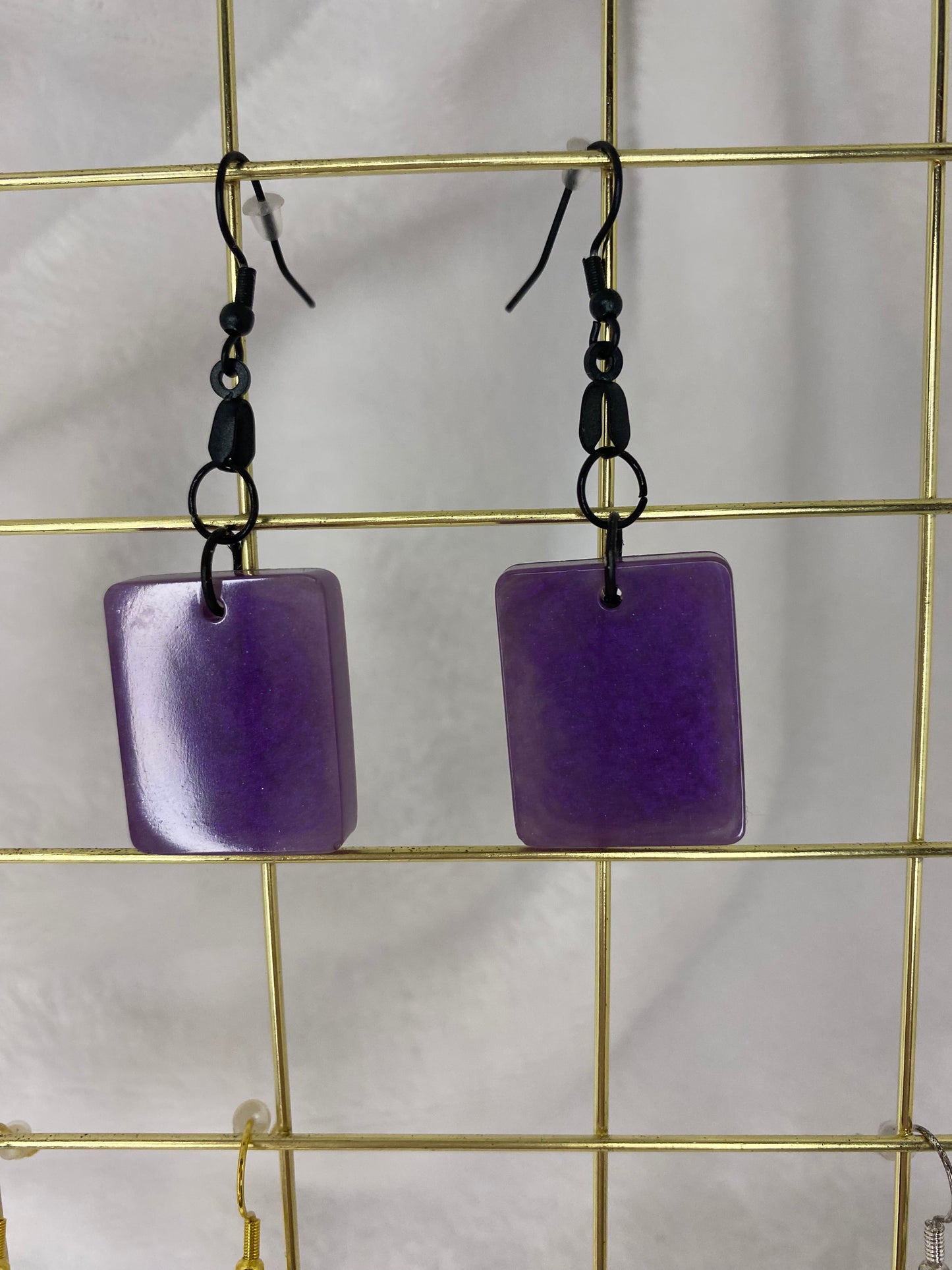 Purple Resin Earrings