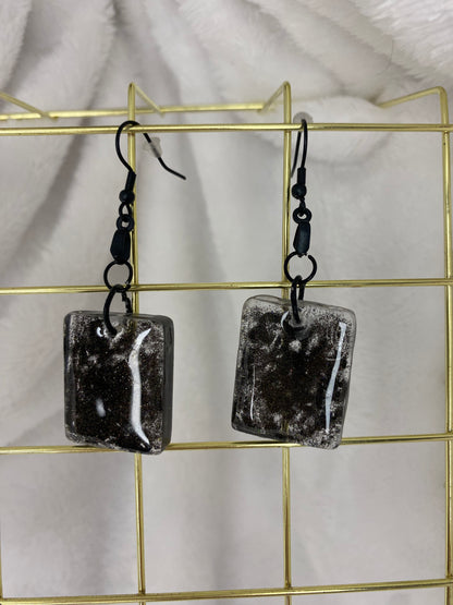 Holographic Glitter Earrings Rectangle Shaped