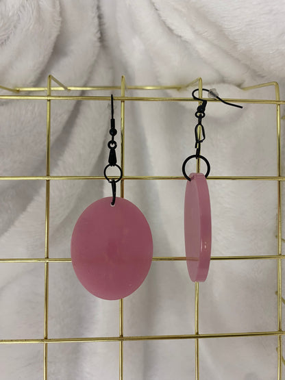 Large Oval Rose Gold Earrings