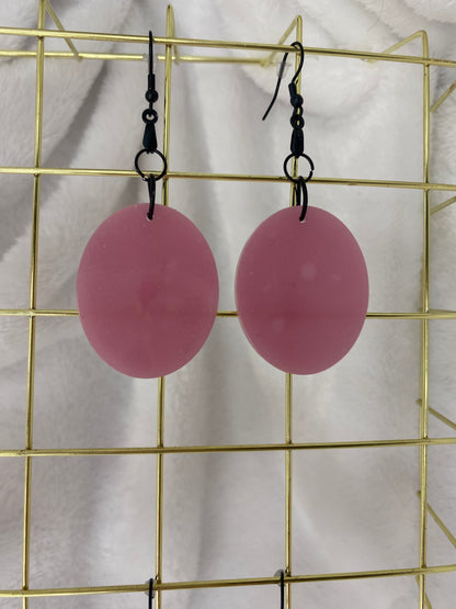 Large Oval Rose Gold Earrings