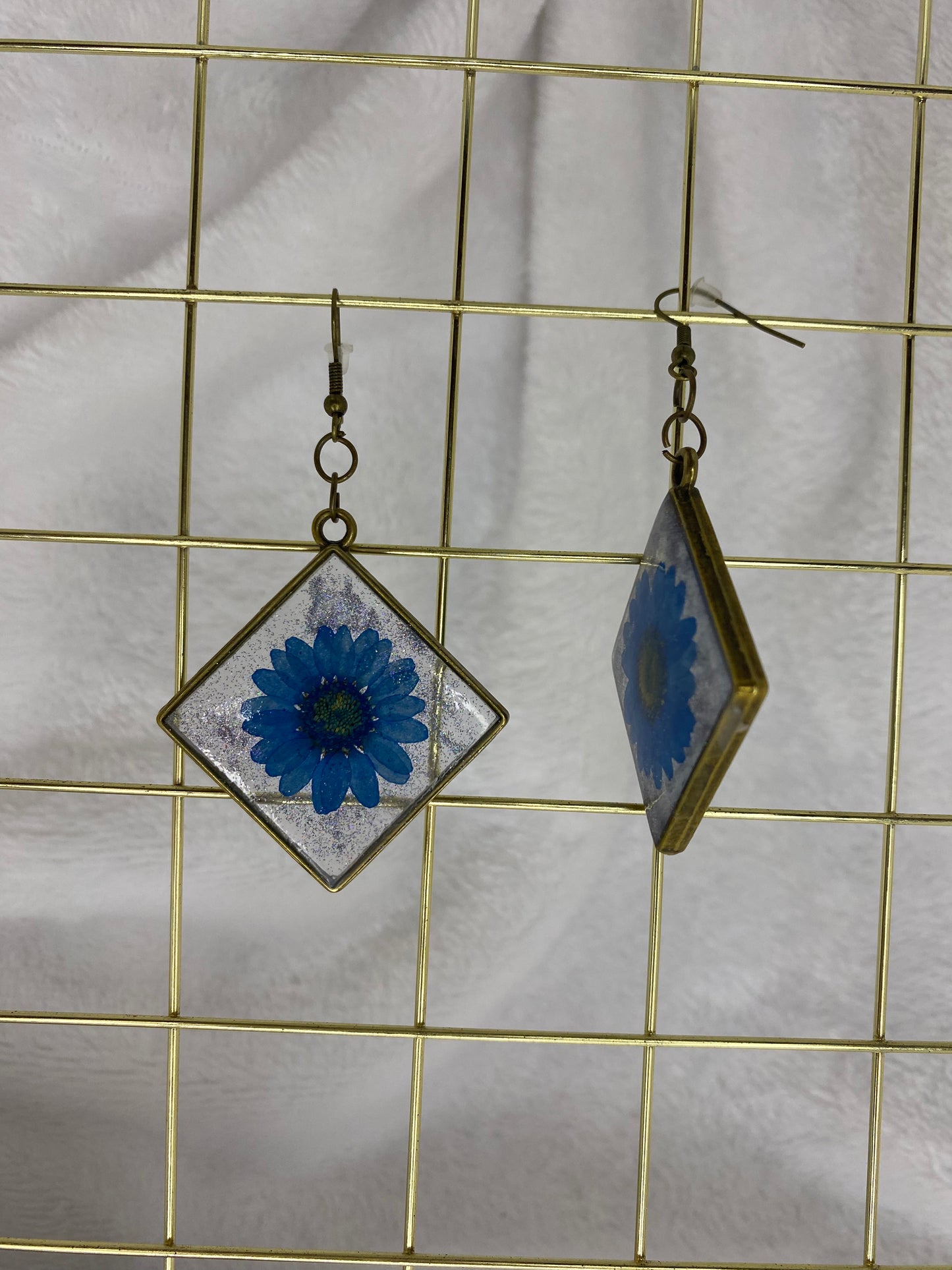 Flower with Glitter Earrings
