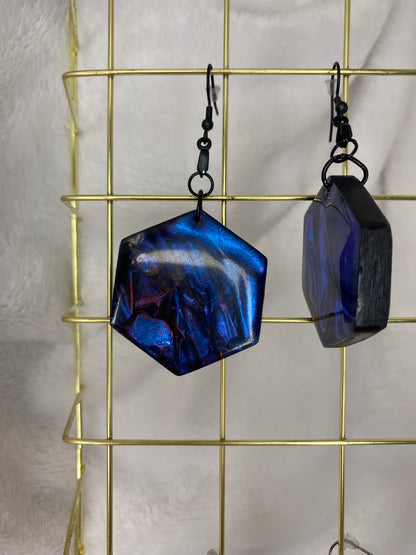 Colorshift Earrings Hexagon Shaped