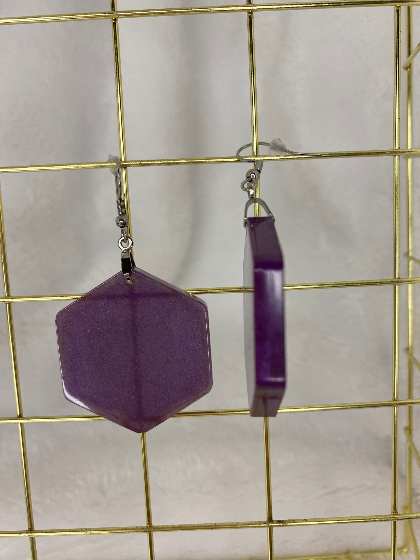 Purple Resin Earrings