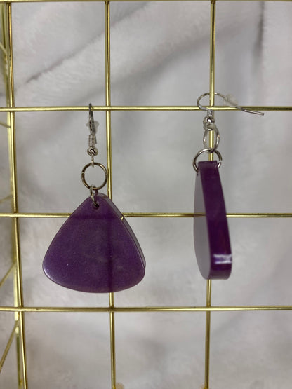 Purple Resin Earrings