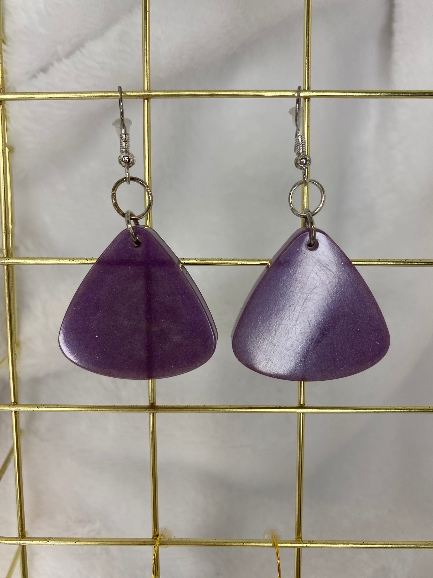 Purple Resin Earrings
