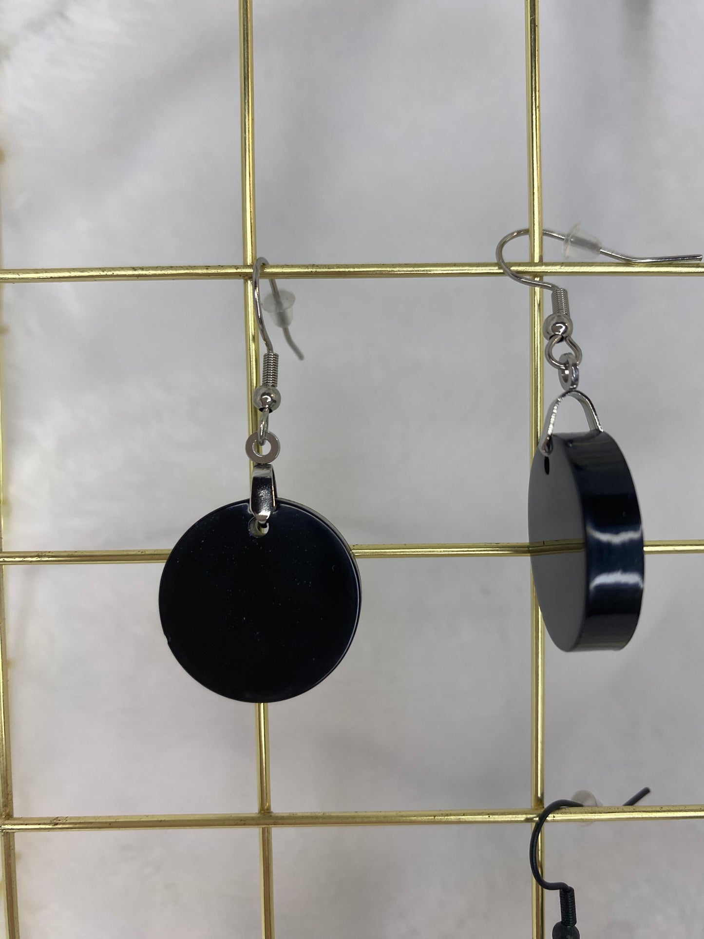 Black Resin Earrings