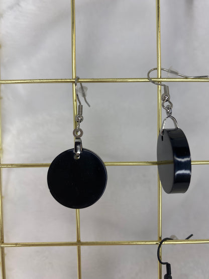 Black Resin Earrings