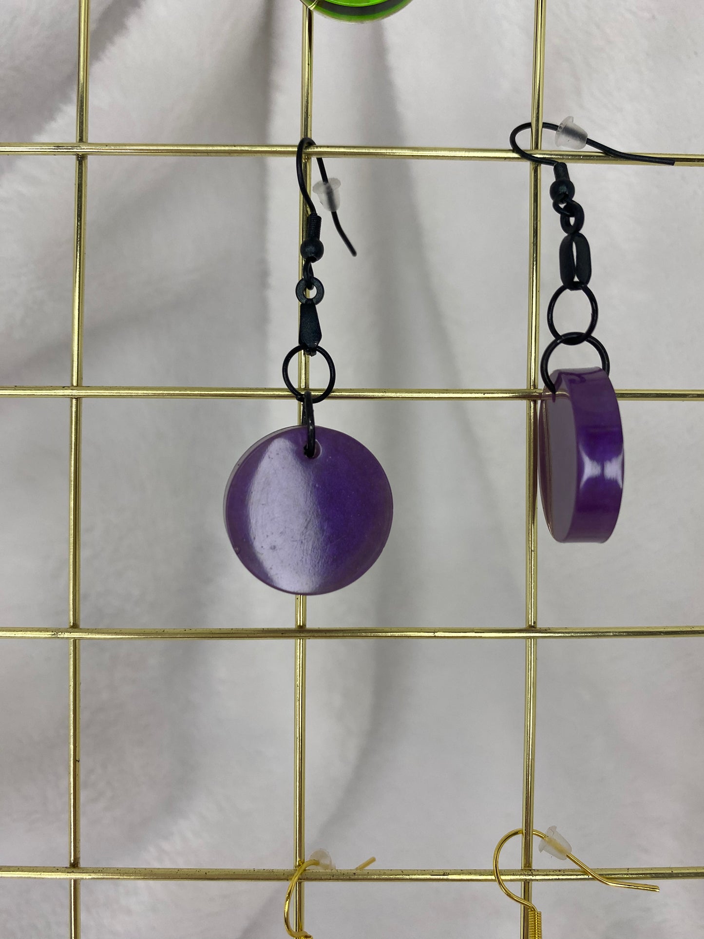 Purple Resin Earrings
