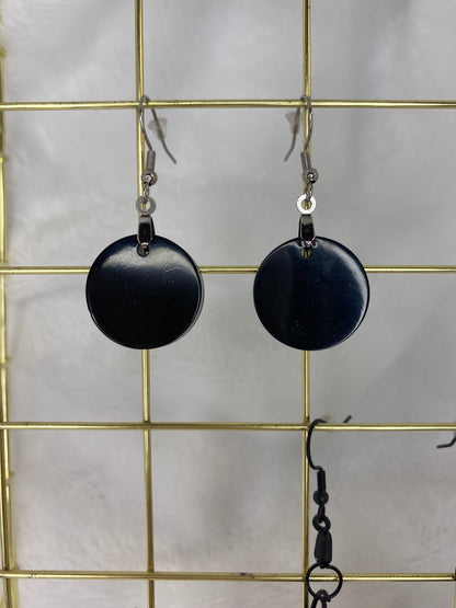 Black Resin Earrings