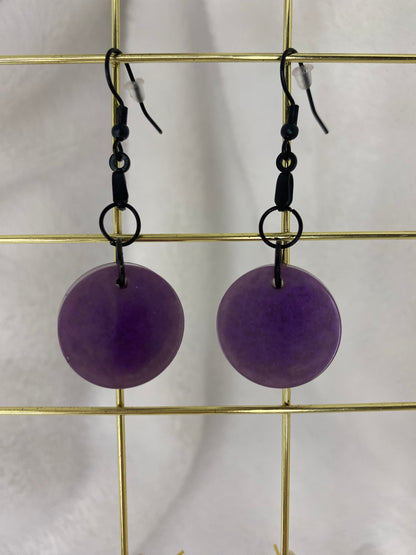 Purple Resin Earrings