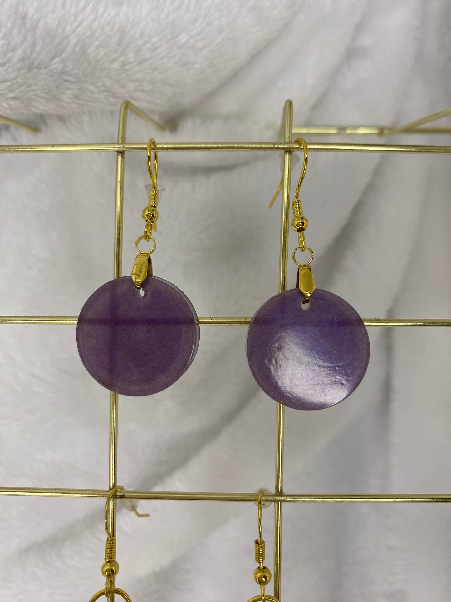 Purple Resin Earrings