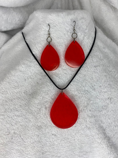 Crimson/Red Jewelry Set