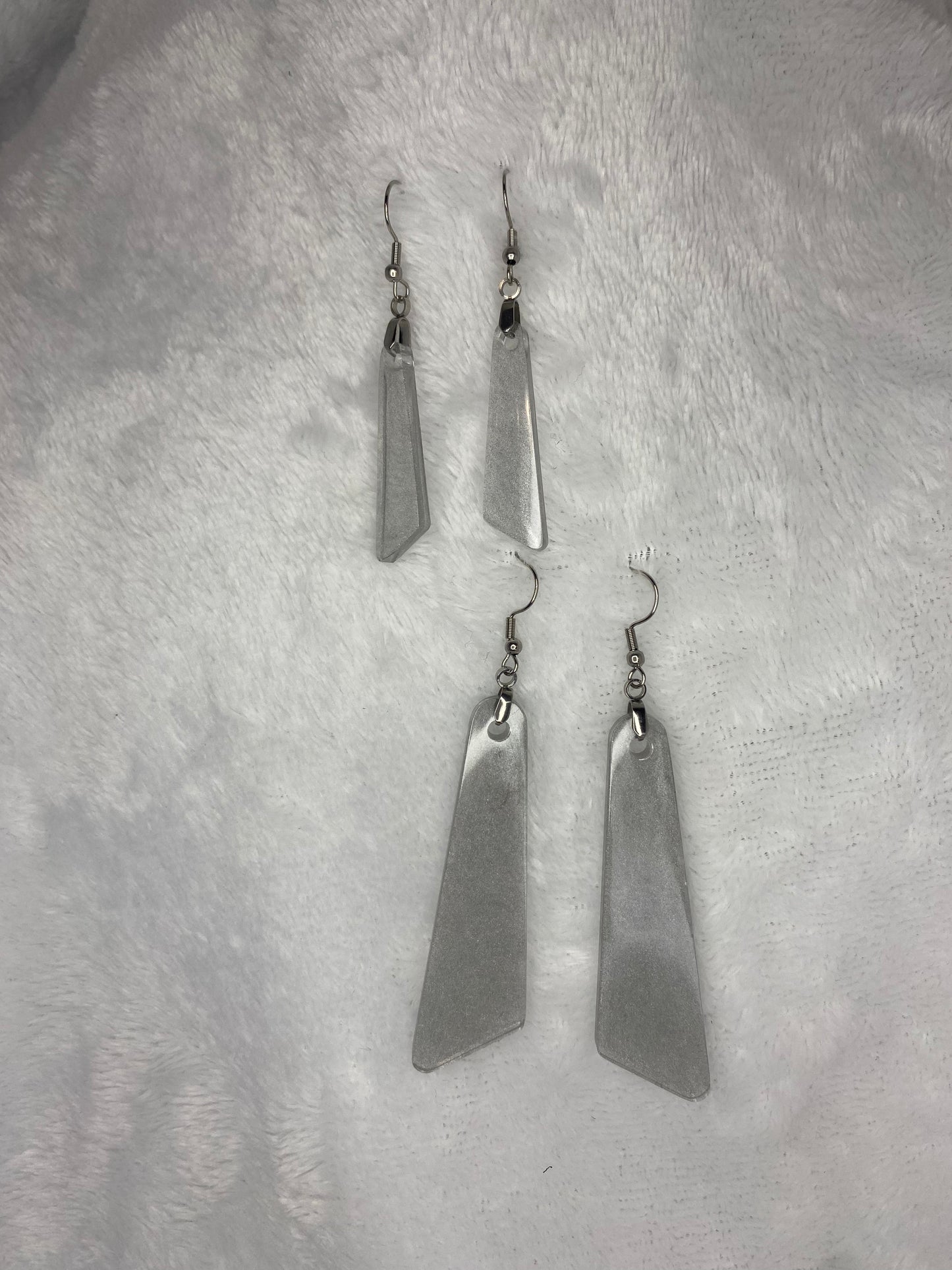 Silver/Gray Glitter Earrings