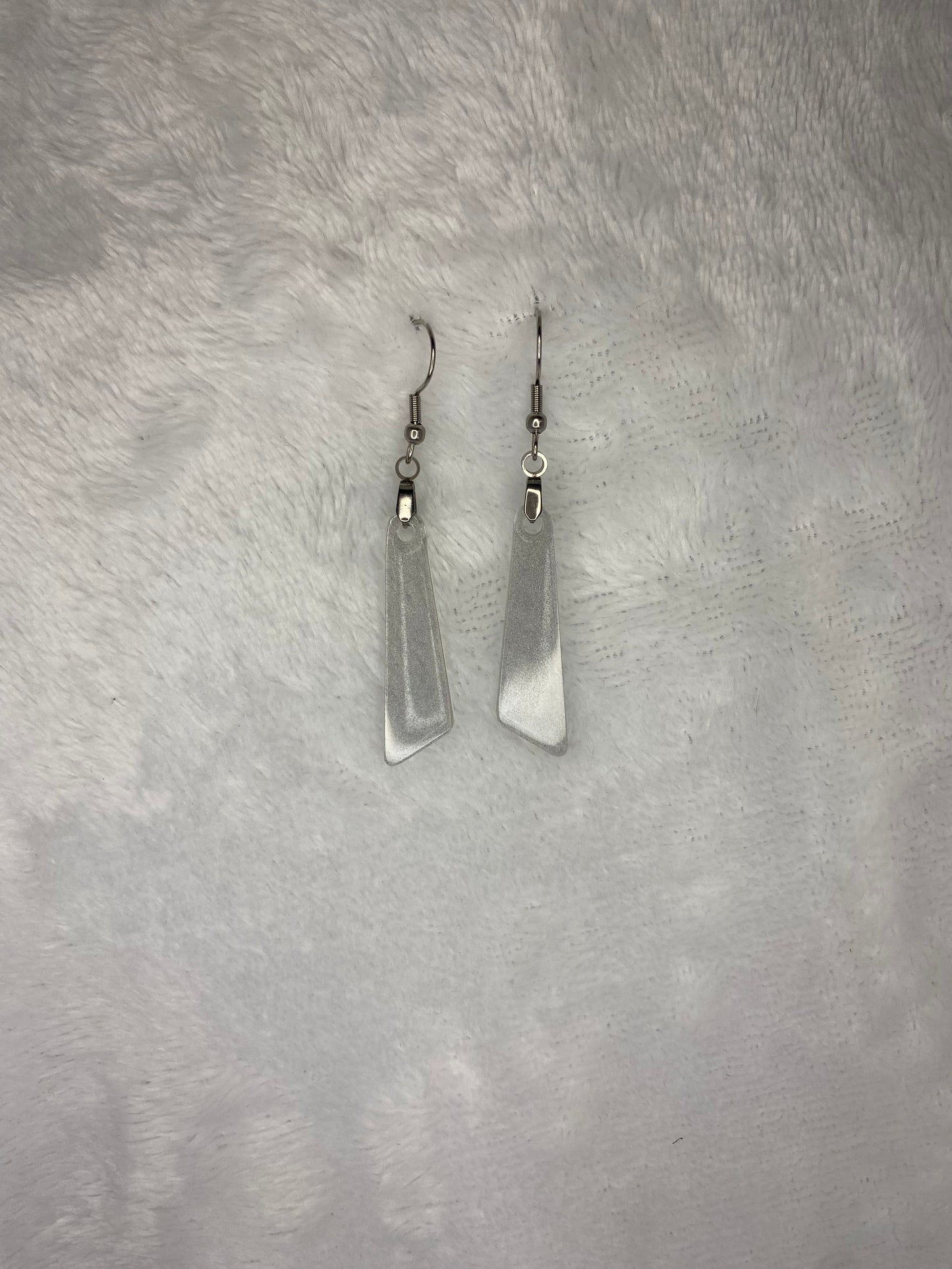 Silver/Gray Glitter Earrings