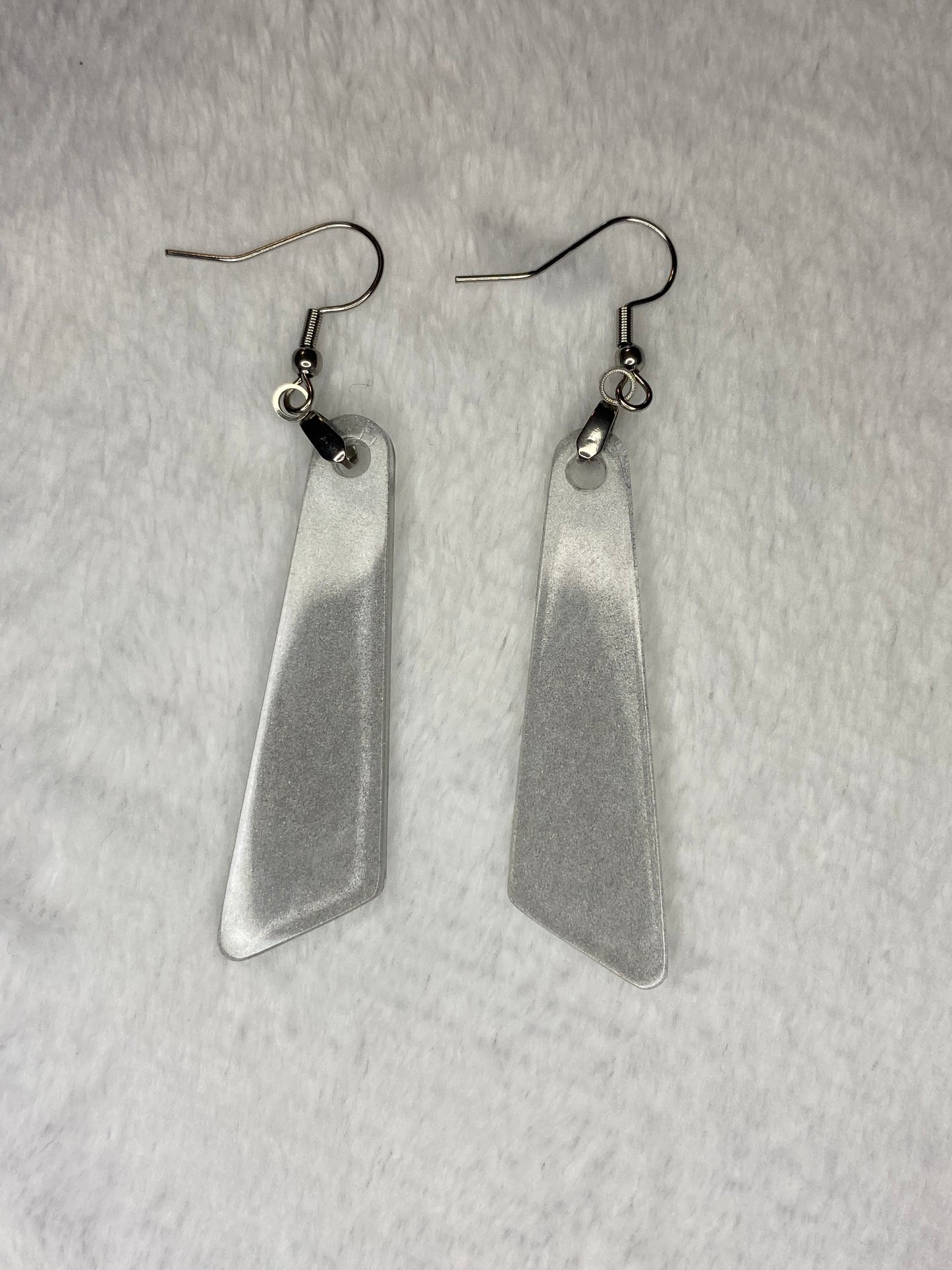 Silver/Gray Glitter Earrings