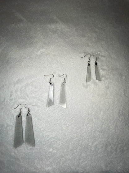 Silver/Gray Glitter Earrings