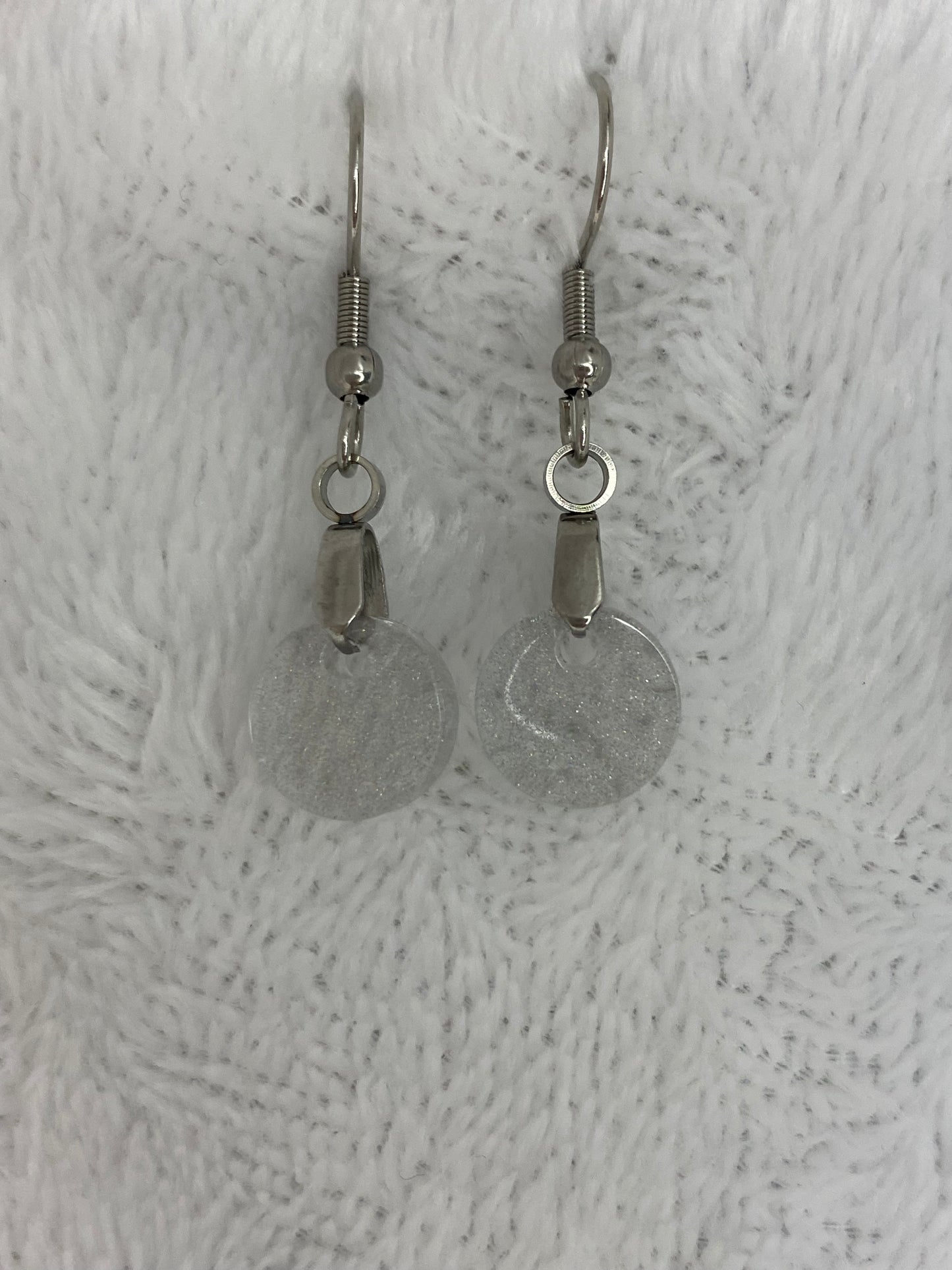 Silver/Gray Glitter Earrings