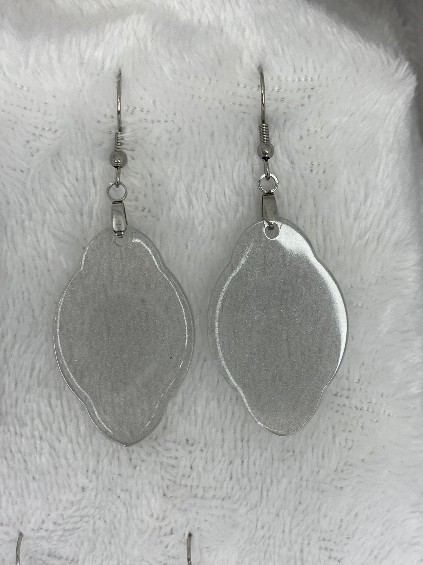 Silver/Gray Glitter Earrings