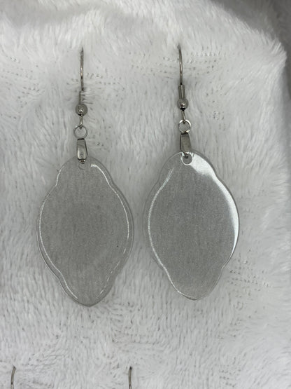 Silver/Gray Glitter Earrings