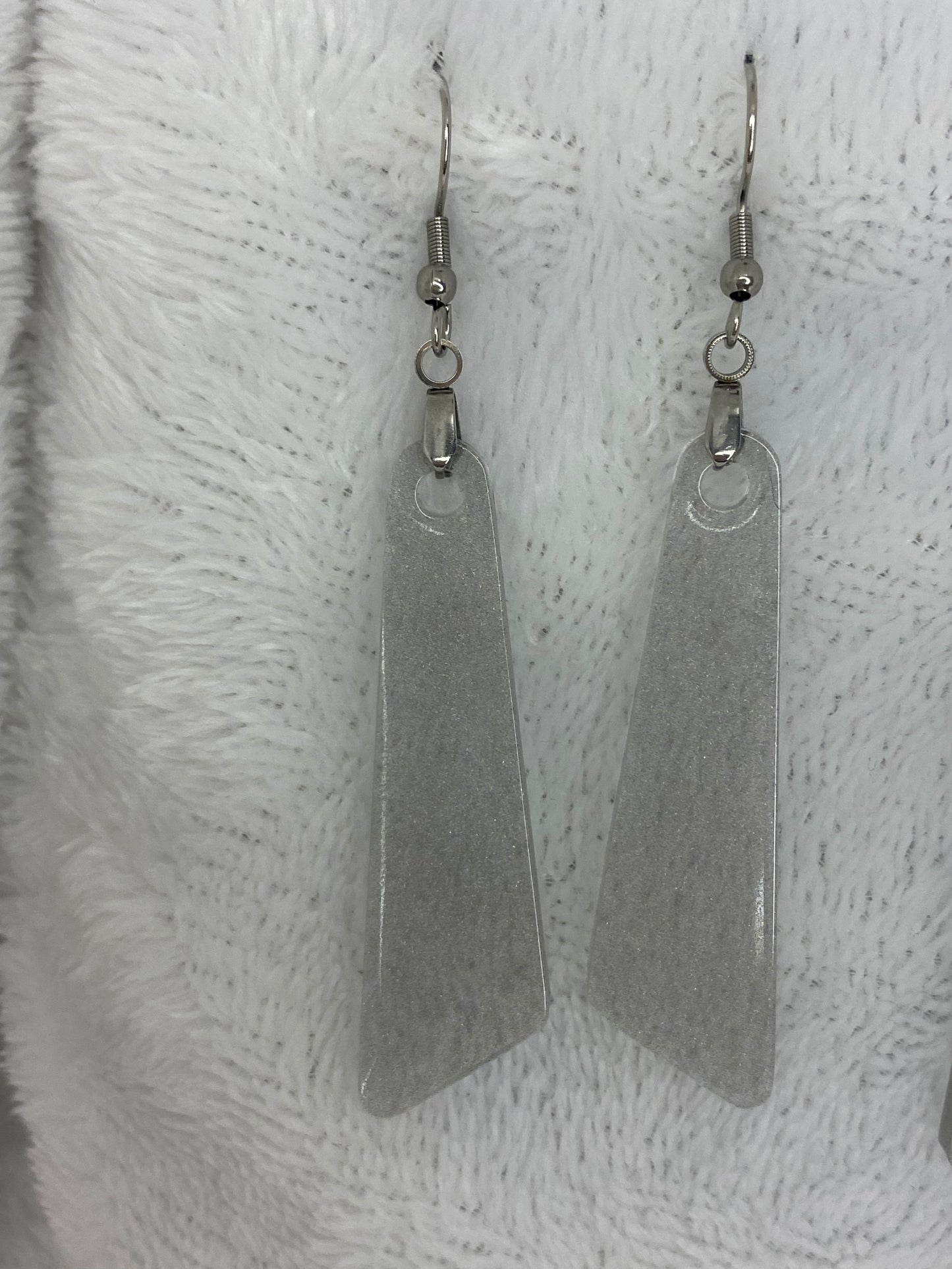 Silver/Gray Glitter Earrings