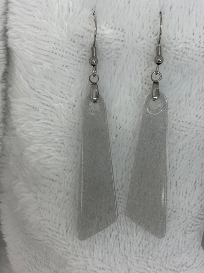 Silver/Gray Glitter Earrings