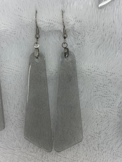 Silver/Gray Glitter Earrings