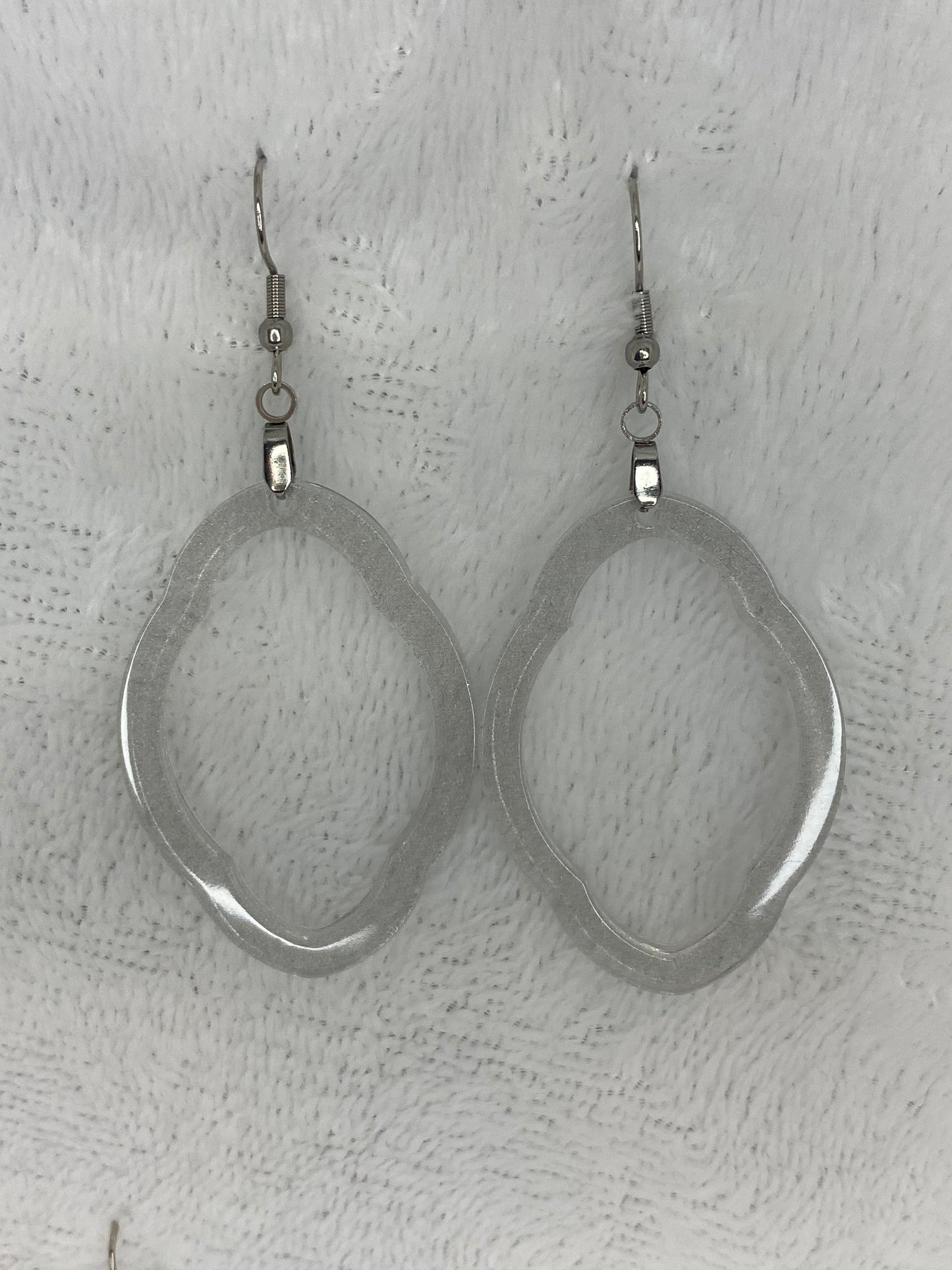 Silver/Gray Glitter Earrings